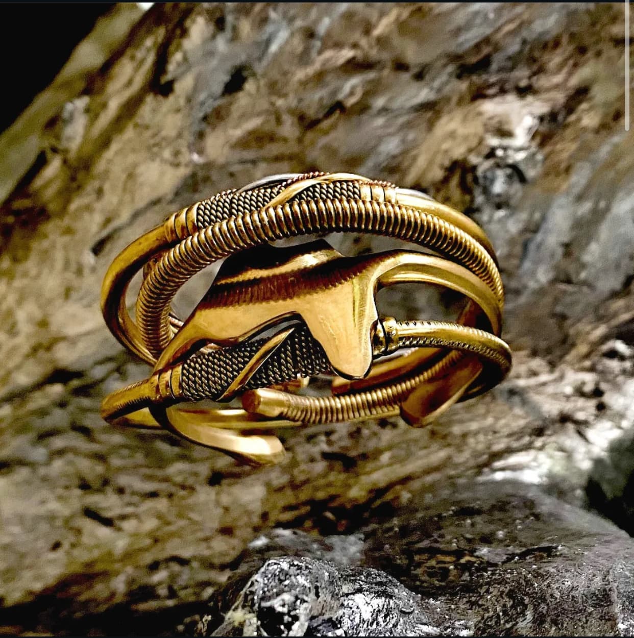 Coiled Brass Cuff