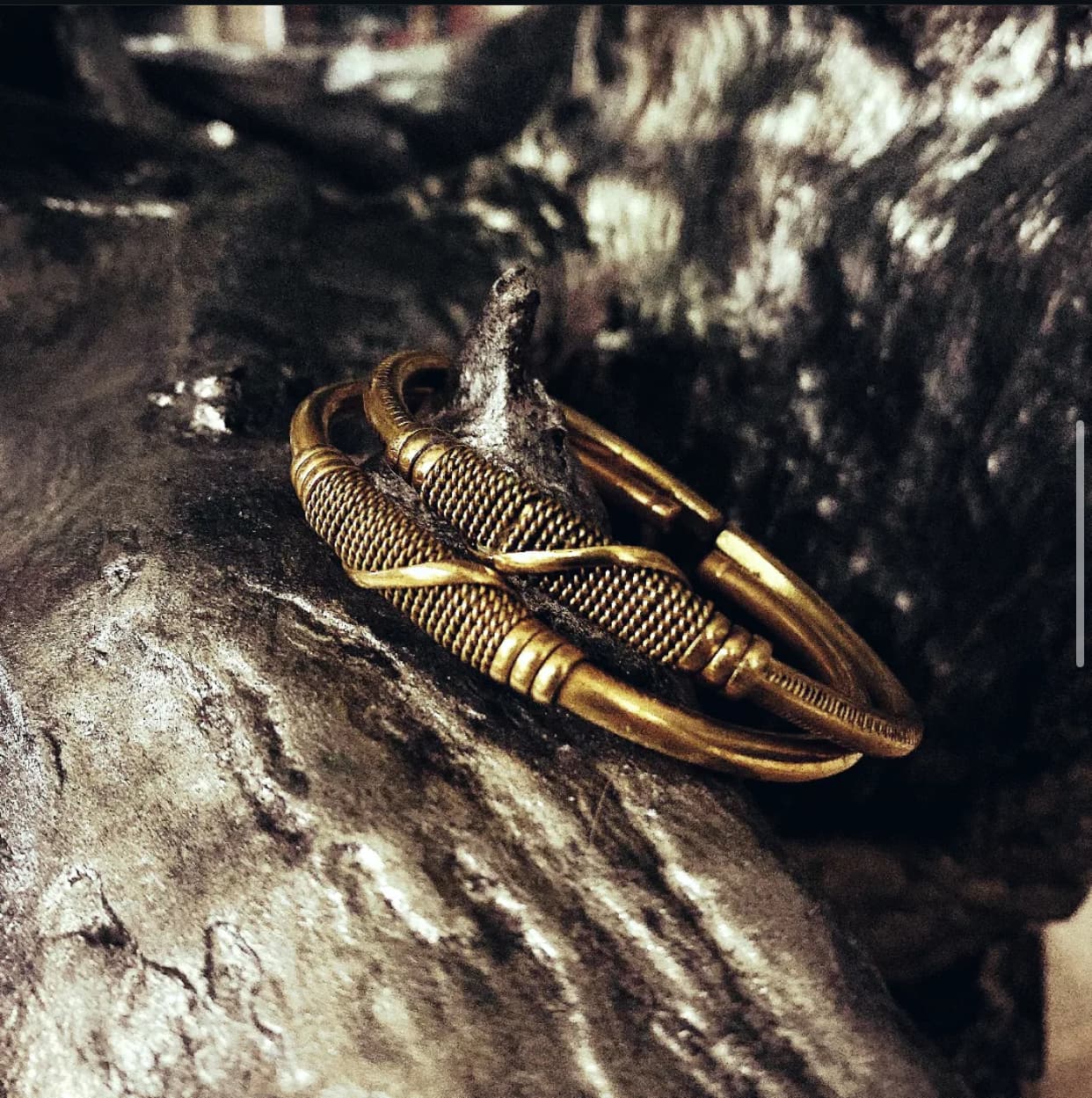 Twisted Brass Bangles